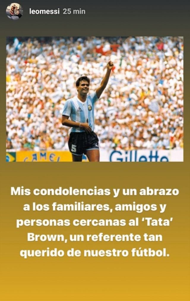 Messi homenajeó al Tata Brown | Canal Showsport