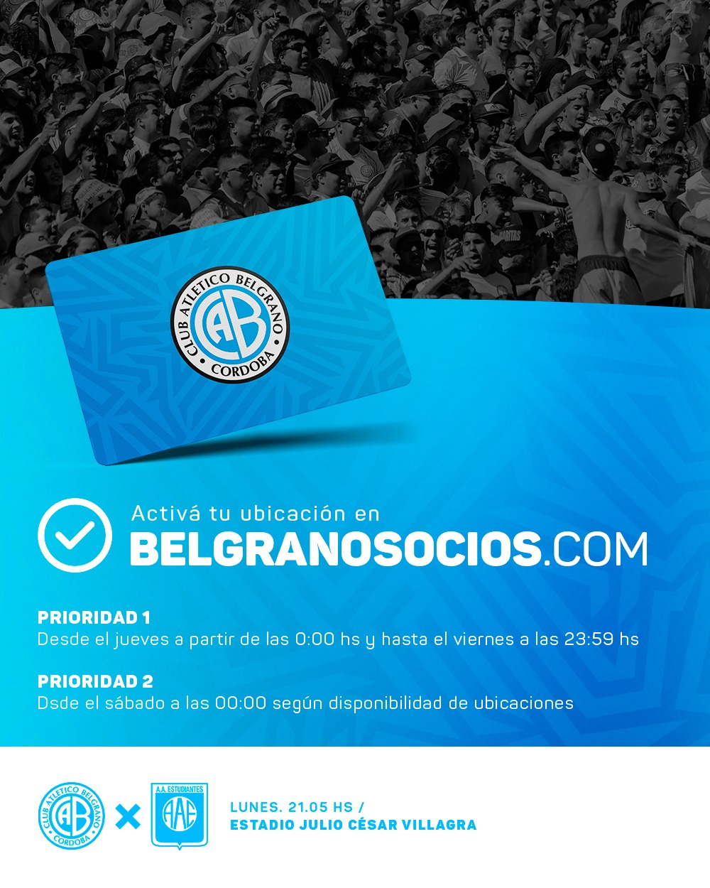 Belgrano informó cómo será el sistema de ubicaciones para enfrentar a Estudiantes | Canal Showsport