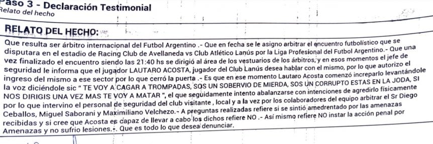El árbitro Darío Herrera denunció a un jugador de la Liga Profesional por graves amenazas | Canal Showsport