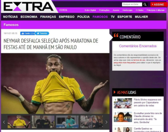 Acusan a Neymar de organizar fiestas antes de bajarse del partido contra Argentina | Canal Showsport