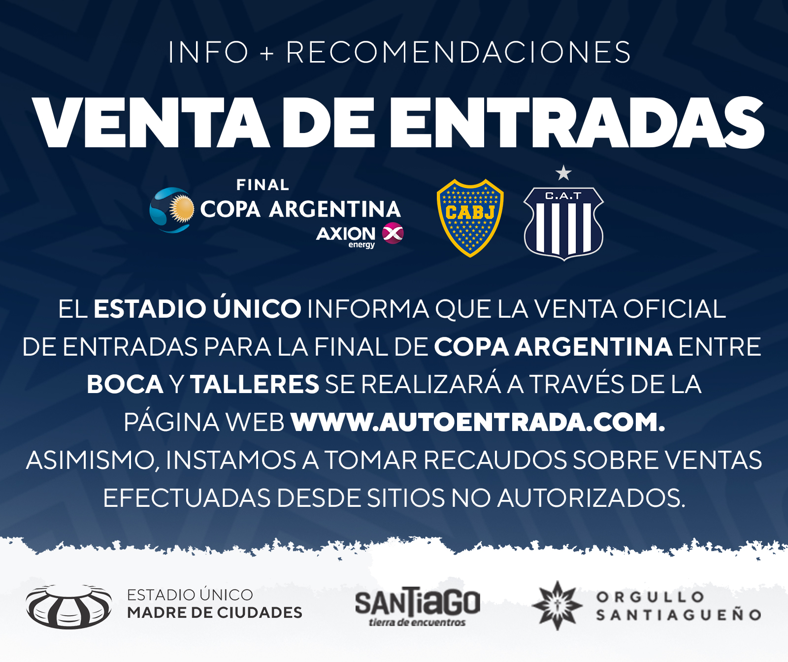 Talleres - Boca: así será la venta de entradas para la final de Copa Argentina | Canal Showsport