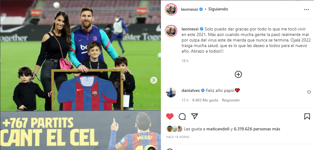 Con la Copa América y otros recuerdos, Messi recibió el 2022 | Canal Showsport