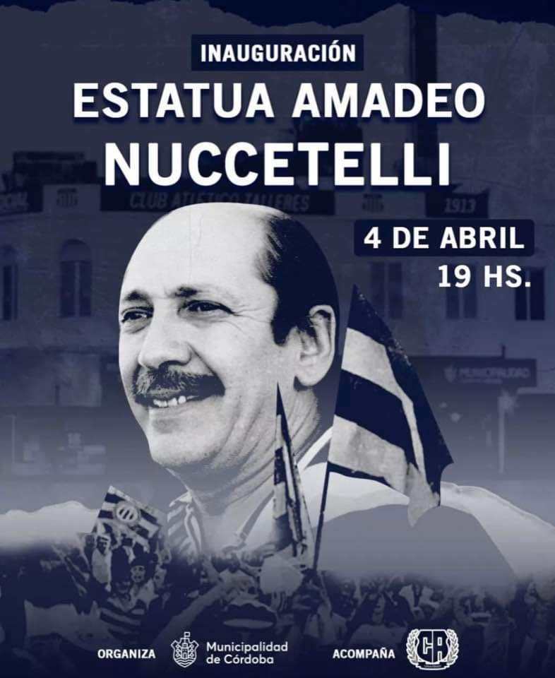 Se inaugurará una estatua en honor Amadeo Nuccetelli frente a la Sede de Talleres | Canal Showsport