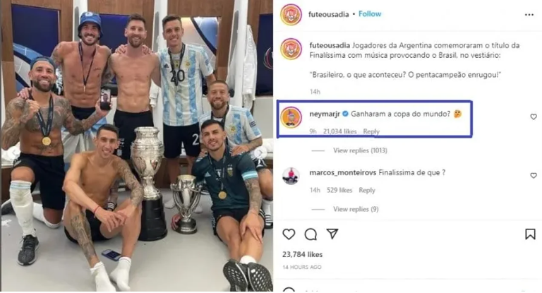 Neymar y un picante mensaje luego de la Finalissima: "¿Ganaron la Copa del Mundo?" | Canal Showsport