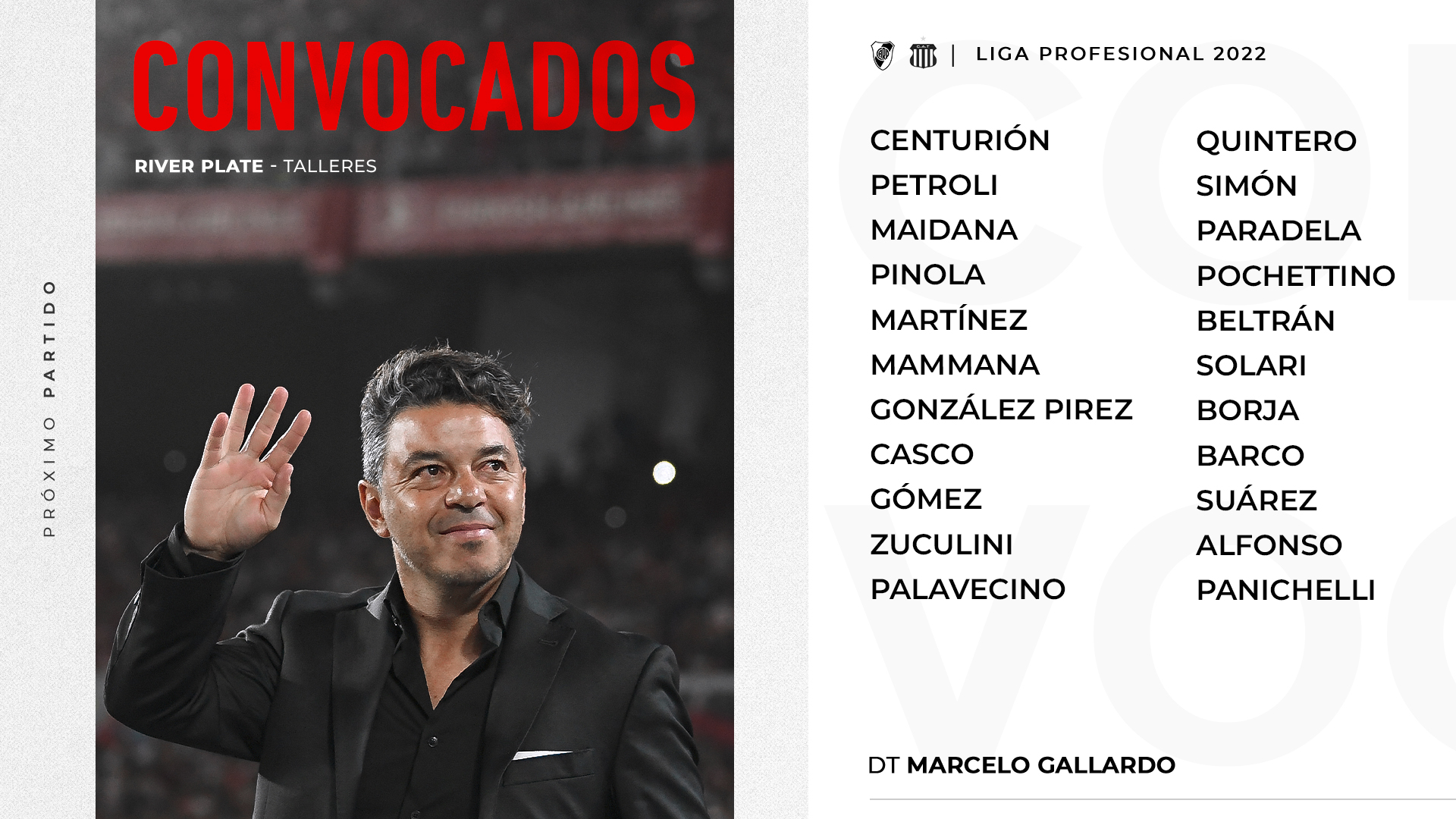Con varias ausencias, Gallardo anunció los convocados para enfrentar a Talleres | Canal Showsport