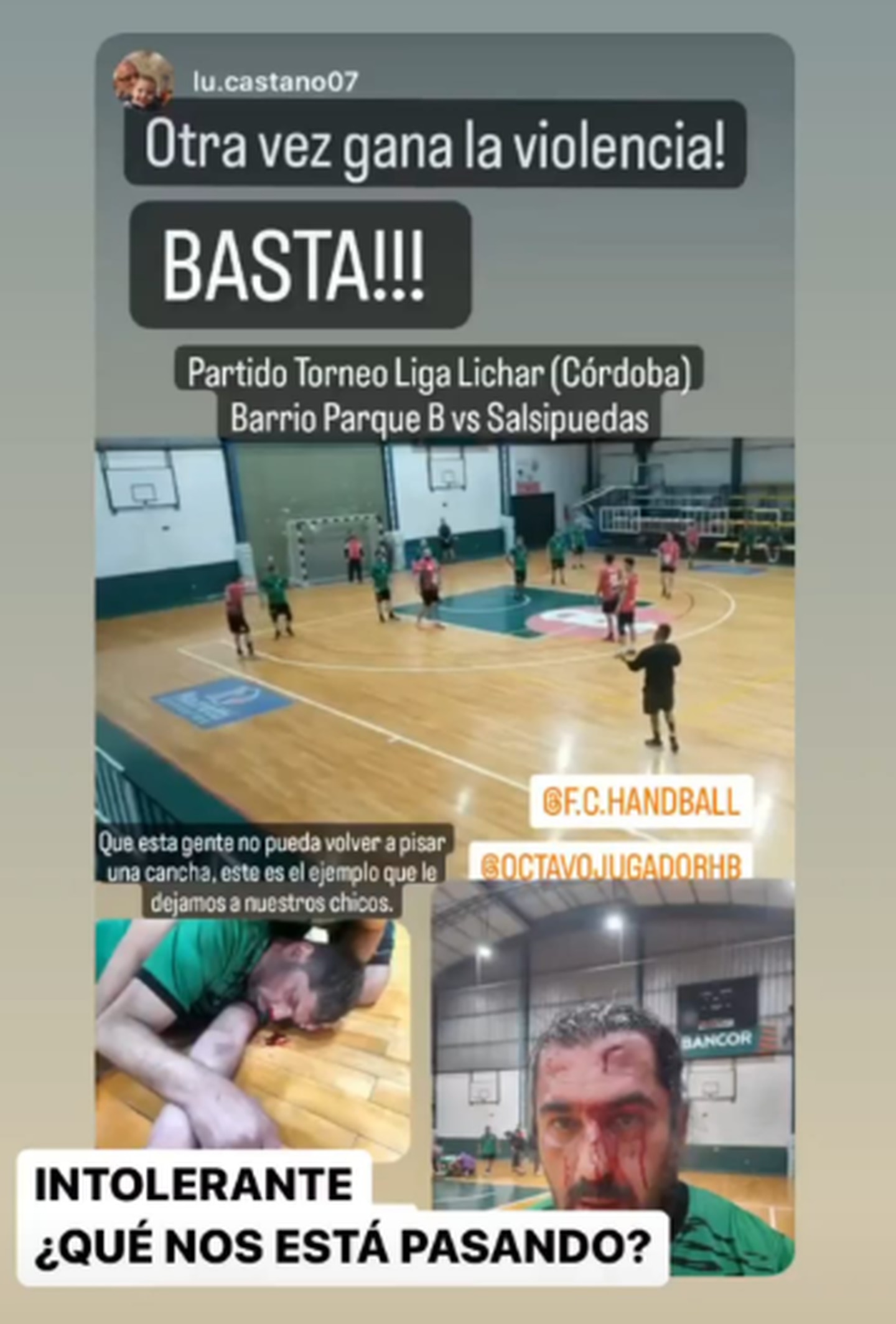Video: Terrible hecho de violencia en el Handball de Córdoba | Canal Showsport