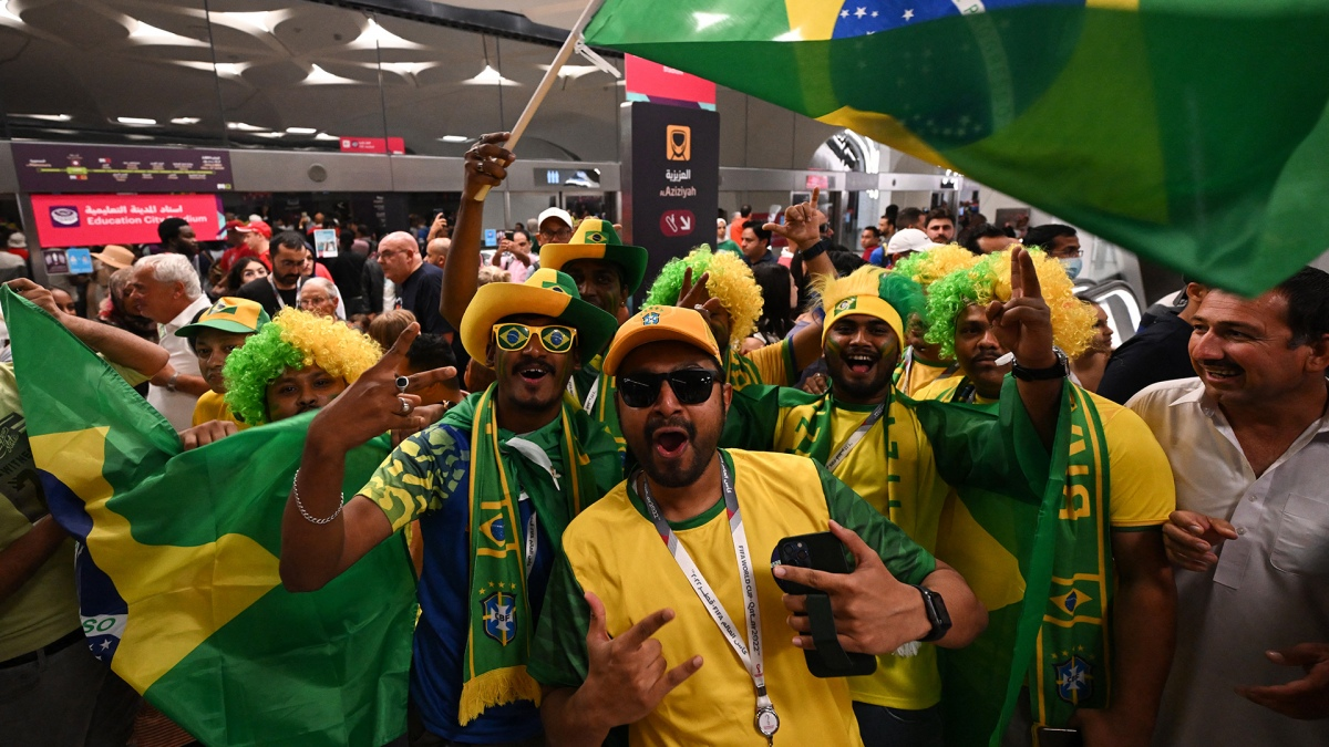 Argentina y Brasil tuvieron un duelo de hinchadas en Doha | Canal Showsport