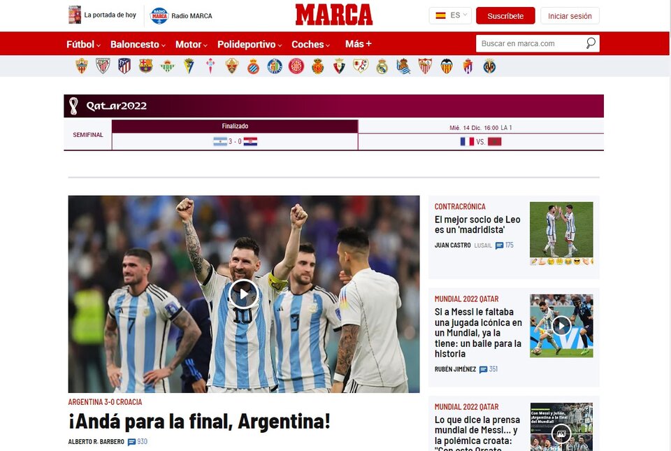 Así reflejaron los distintos medios del mundo el pase de Argentina a la final | Canal Showsport