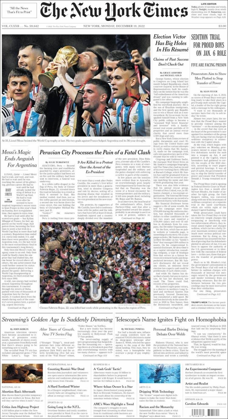 El histórico triunfo argentino, en las tapas de los principales diarios del mundo | Canal Showsport