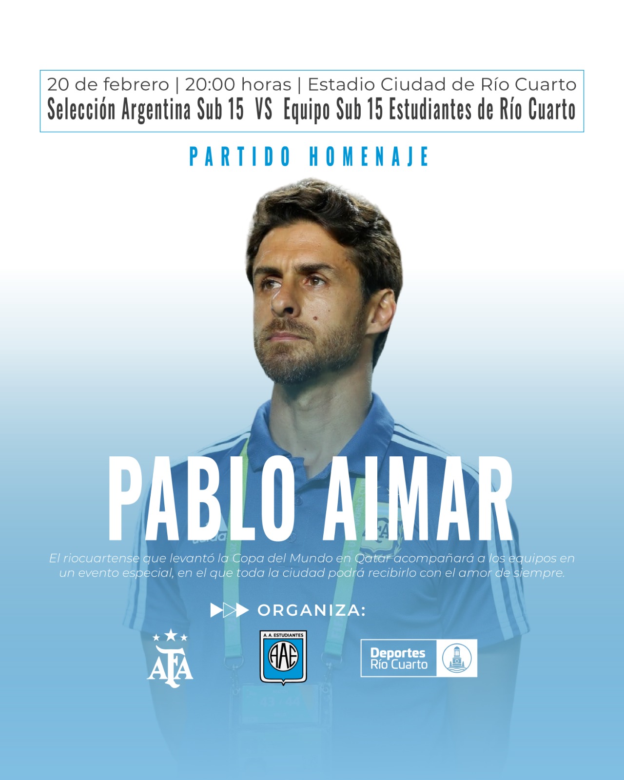 Pablo Aimar tendrá su homenaje en Río Cuarto | Canal Showsport