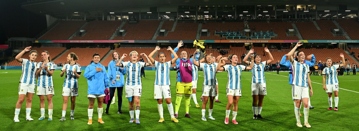 Argentina women’s team win against New Zealand in April 2023