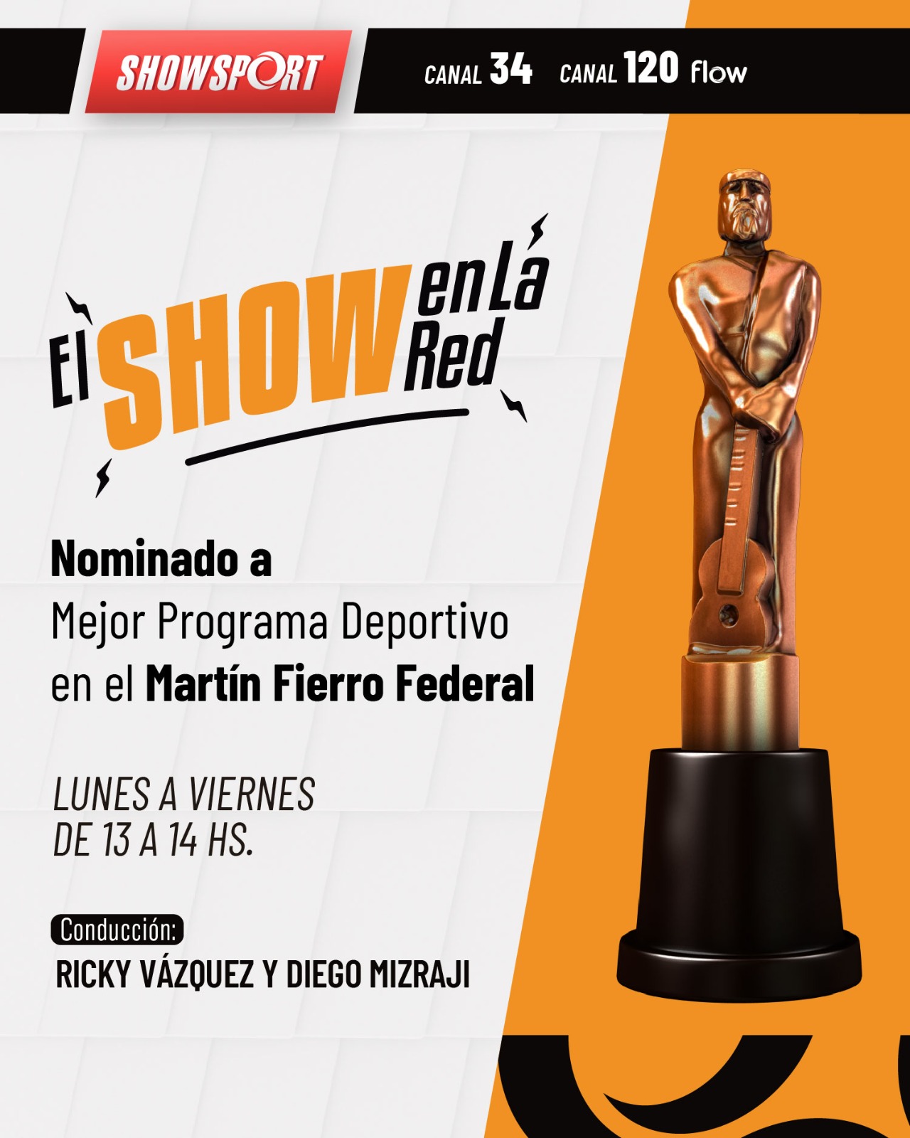 ¡El Show en La Red competirá este sábado en los Martín Fierro Federal! | Canal Showsport