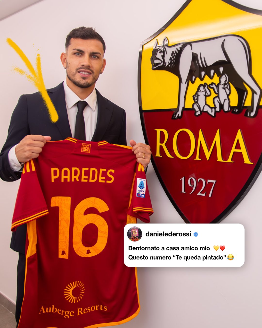 Video: Así presentaron a Paredes en la Roma julio 2024 | Canal Showsport