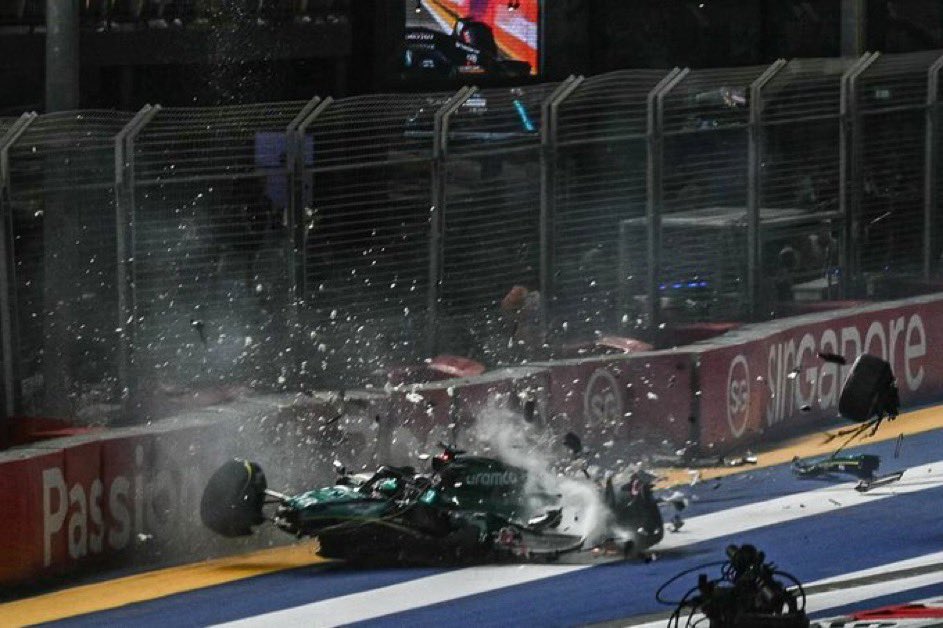 Fórmula 1: el impactante choque de Lance Stroll que obligó a suspender la clasificación | Canal Showsport