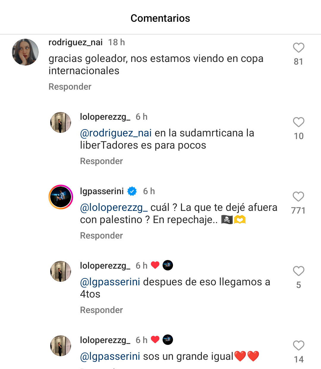 Passerini, picante contra Talleres en Instagram | Canal Showsport