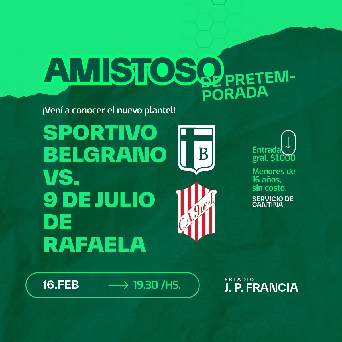 Sportivo Belgrano confirmó un nuevo amistoso | Canal Showsport