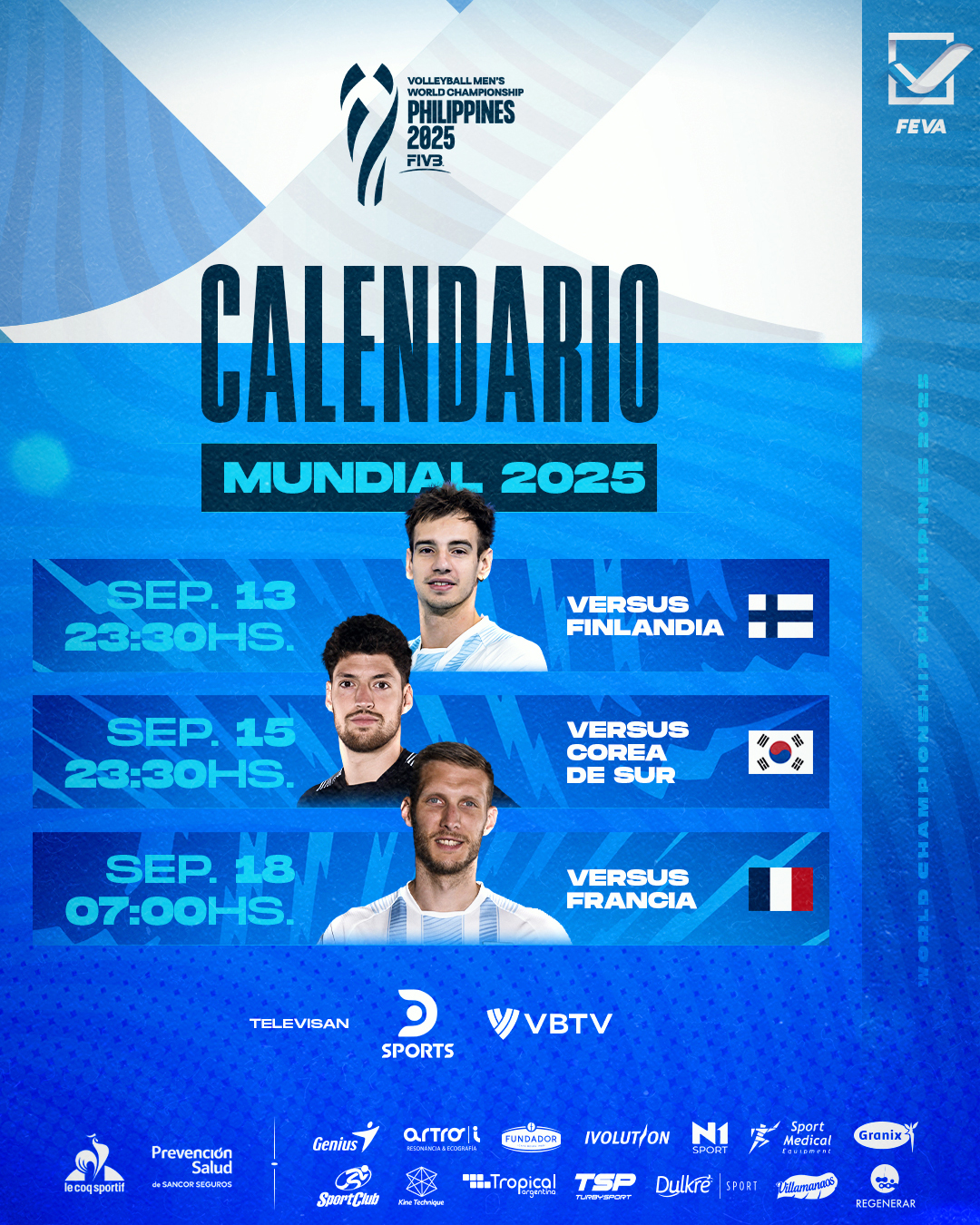 El fixture de Argentina para el Mundial de Vóley 2025 | Canal Showsport